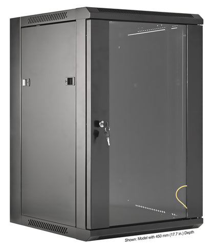 19" Wallmount Cabinet, 15U, 600 mm (23.6 in.) Depth, Black Image 3