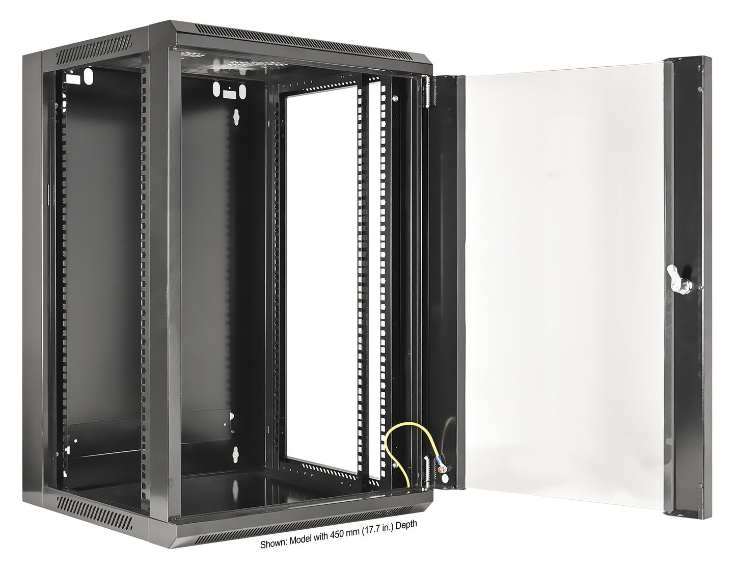 19" Wallmount Cabinet, 15U, 600 mm (23.6 in.) Depth, Black Image 6