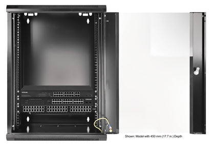 19" Wallmount Cabinet, 15U, 600 mm (23.6 in.) Depth, Black Image 8