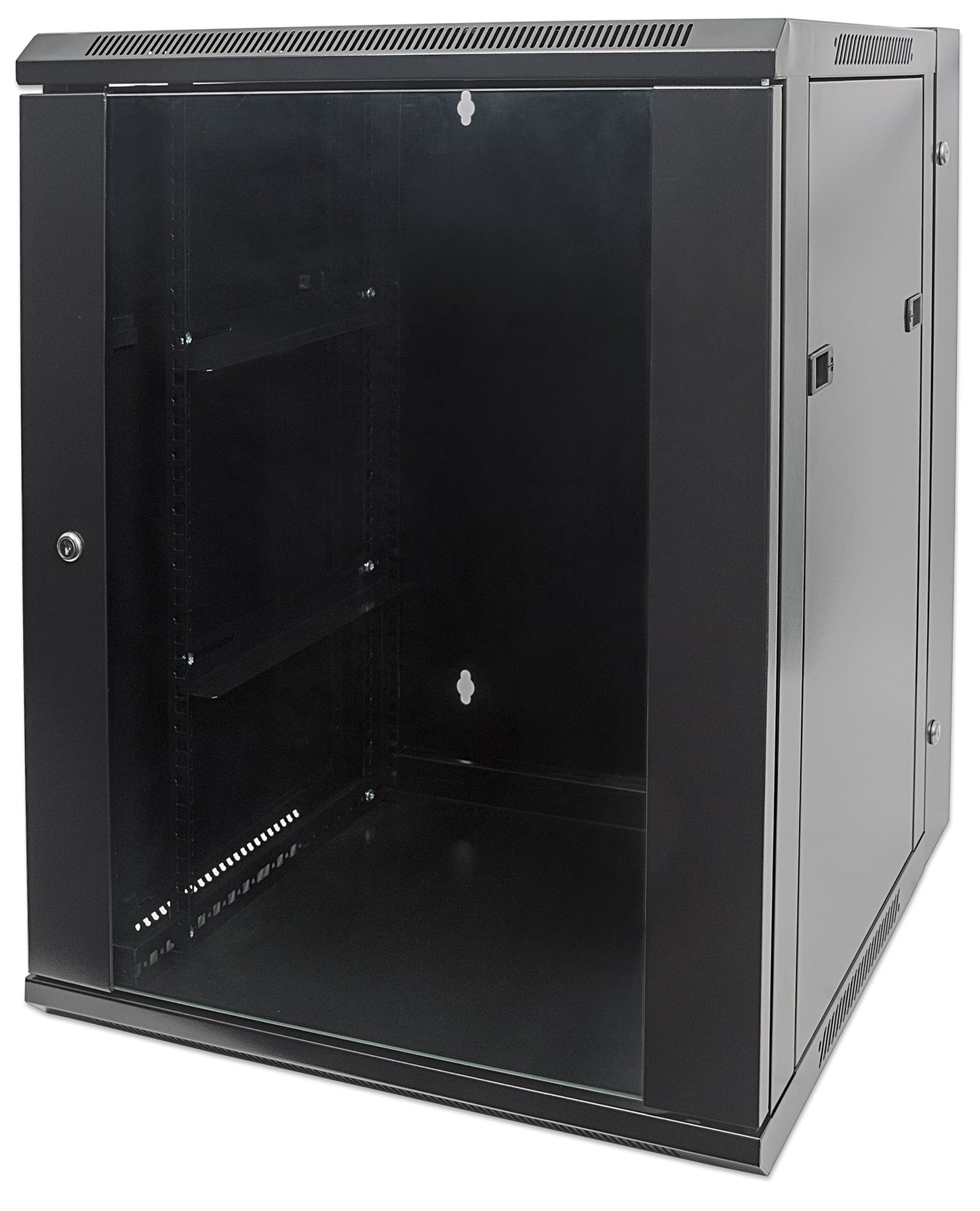 15U 19" Swing Out Wall Mount Network Cabinet, 550 mm (21.7 in.) Depth, Black Image 1