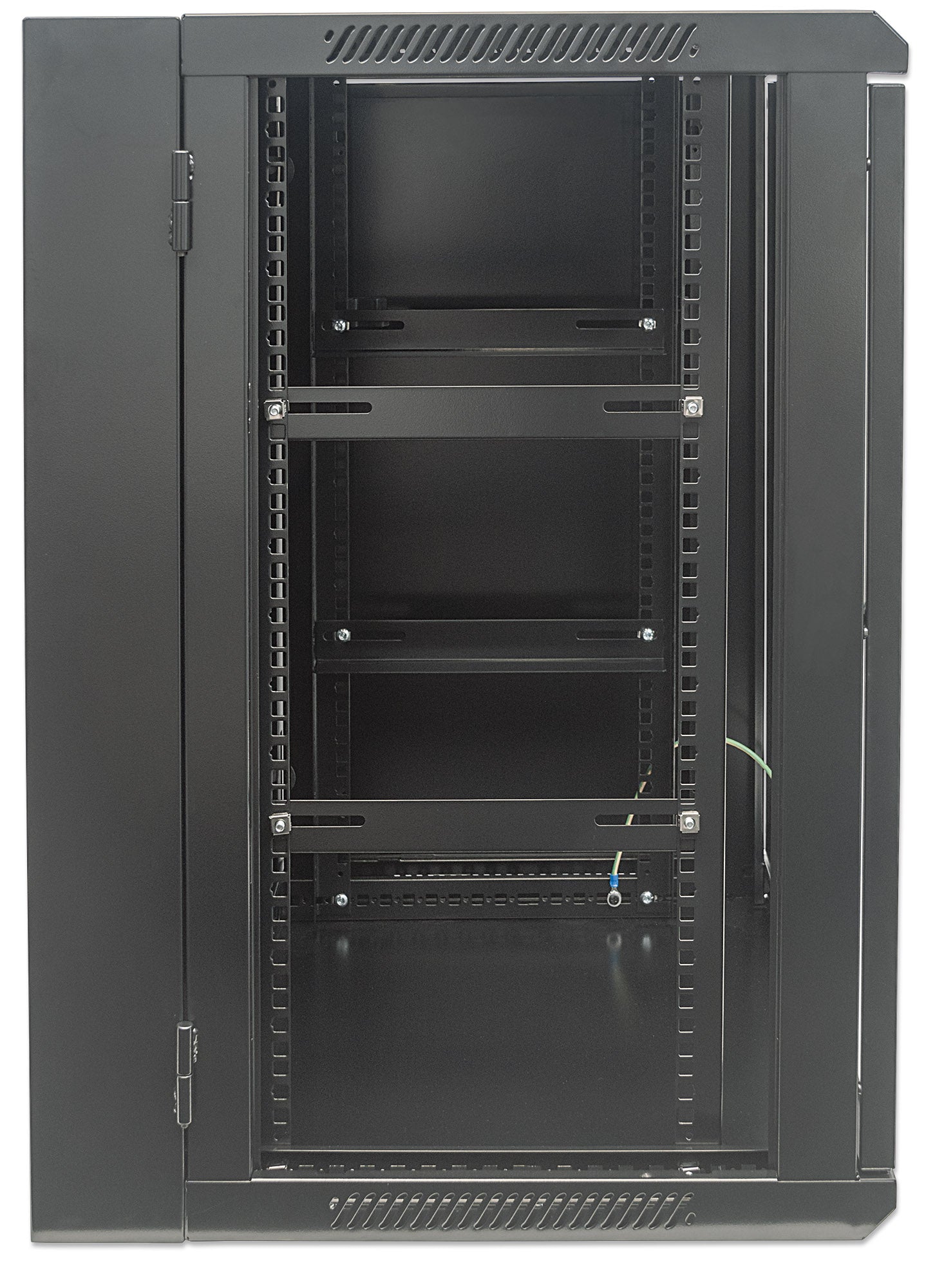 15U 19" Swing Out Wall Mount Network Cabinet, 550 mm (21.7 in.) Depth, Black Image 4
