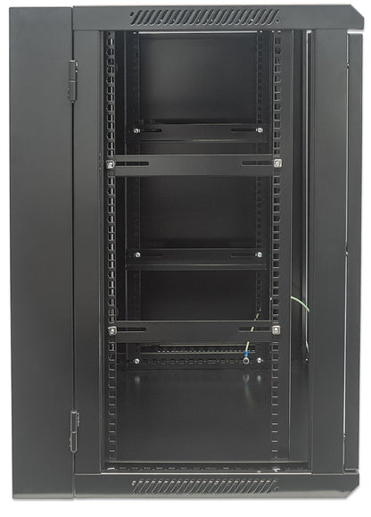 15U 19" Swing Out Wall Mount Network Cabinet, 550 mm (21.7 in.) Depth, Black Image 4