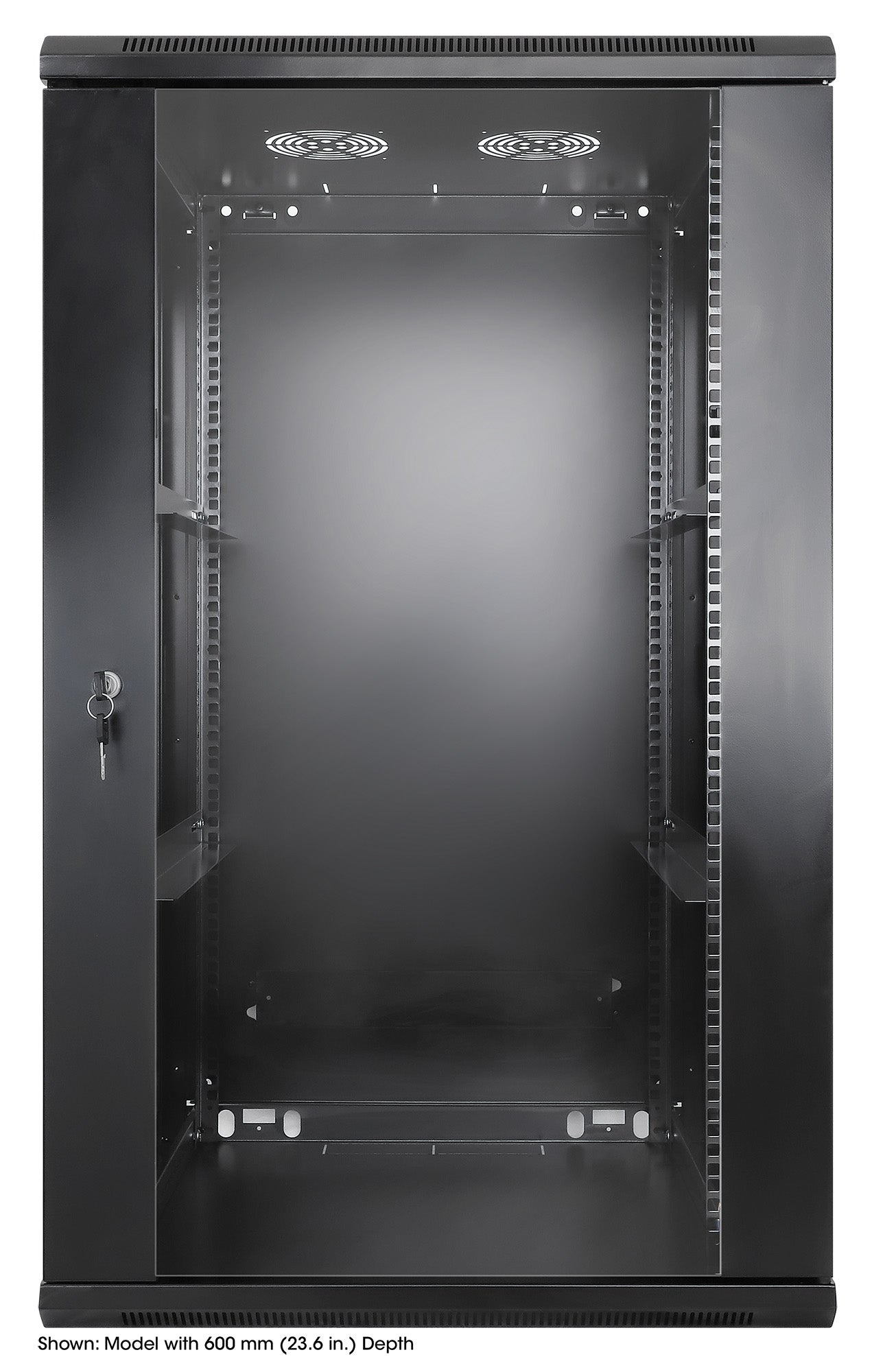 19" Wallmount Cabinet, 20U, 450 mm (17.7 in.) Depth, Black Image 3