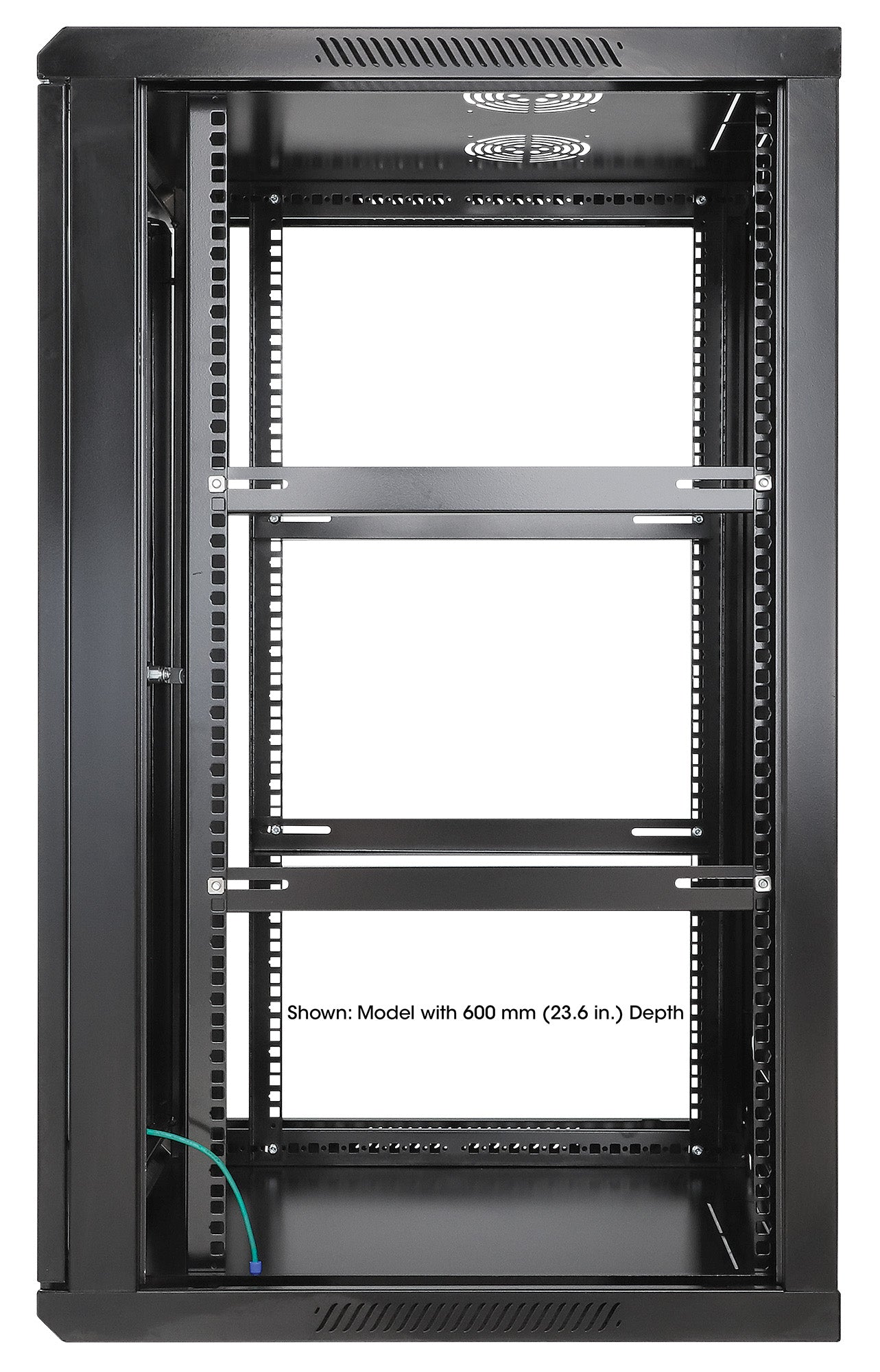 19" Wallmount Cabinet, 20U, 450 mm (17.7 in.) Depth, Black Image 5