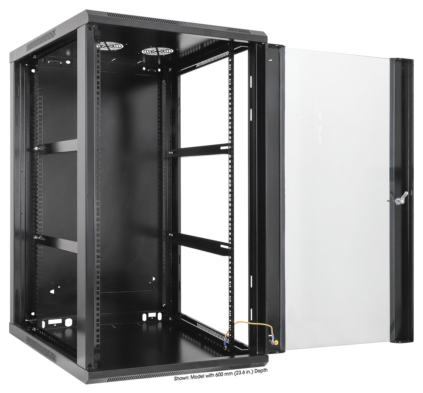 19" Wallmount Cabinet, 20U, 450 mm (17.7 in.) Depth, Black Image 6