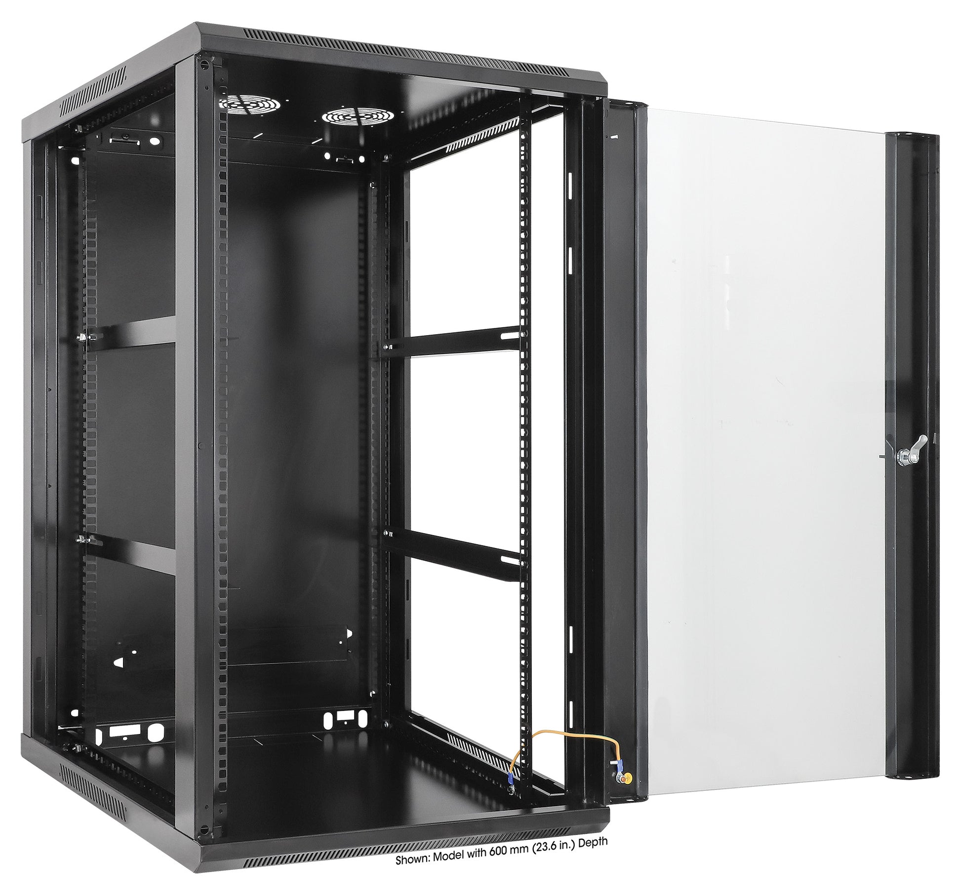 19" Wallmount Cabinet, 20U, 450 mm (17.7 in.) Depth, Black Image 6