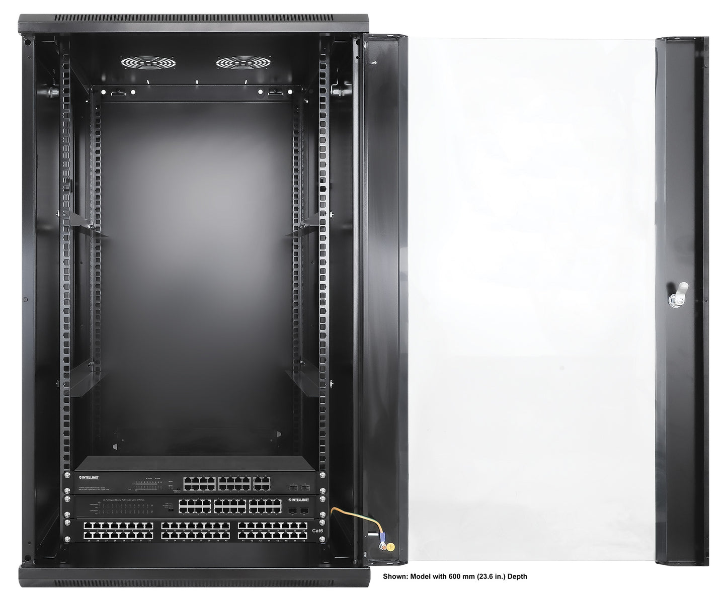 19" Wallmount Cabinet, 20U, 450 mm (17.7 in.) Depth, Black Image 7