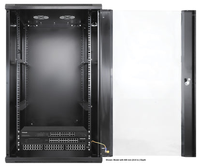 19" Wallmount Cabinet, 20U, 450 mm (17.7 in.) Depth, Black Image 7
