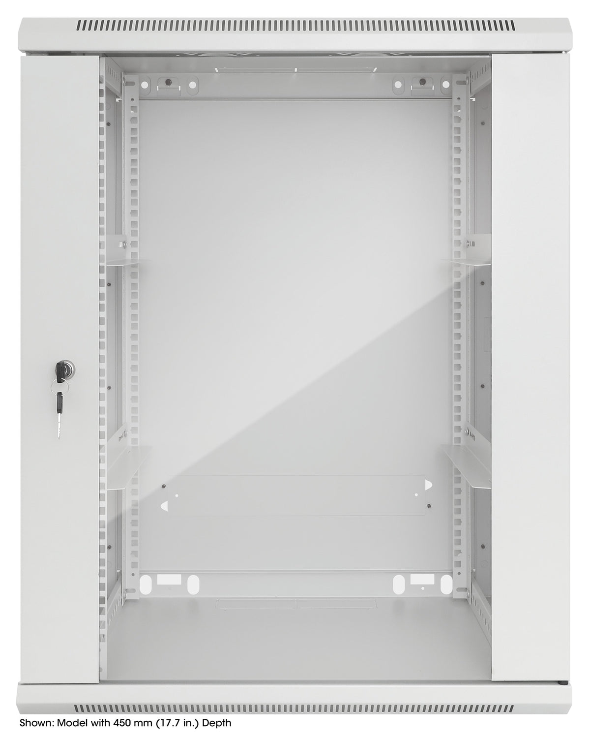 20U 19" Wall Mount Network Cabinet, 600 mm (23.6 in.) Depth, Gray Image 3