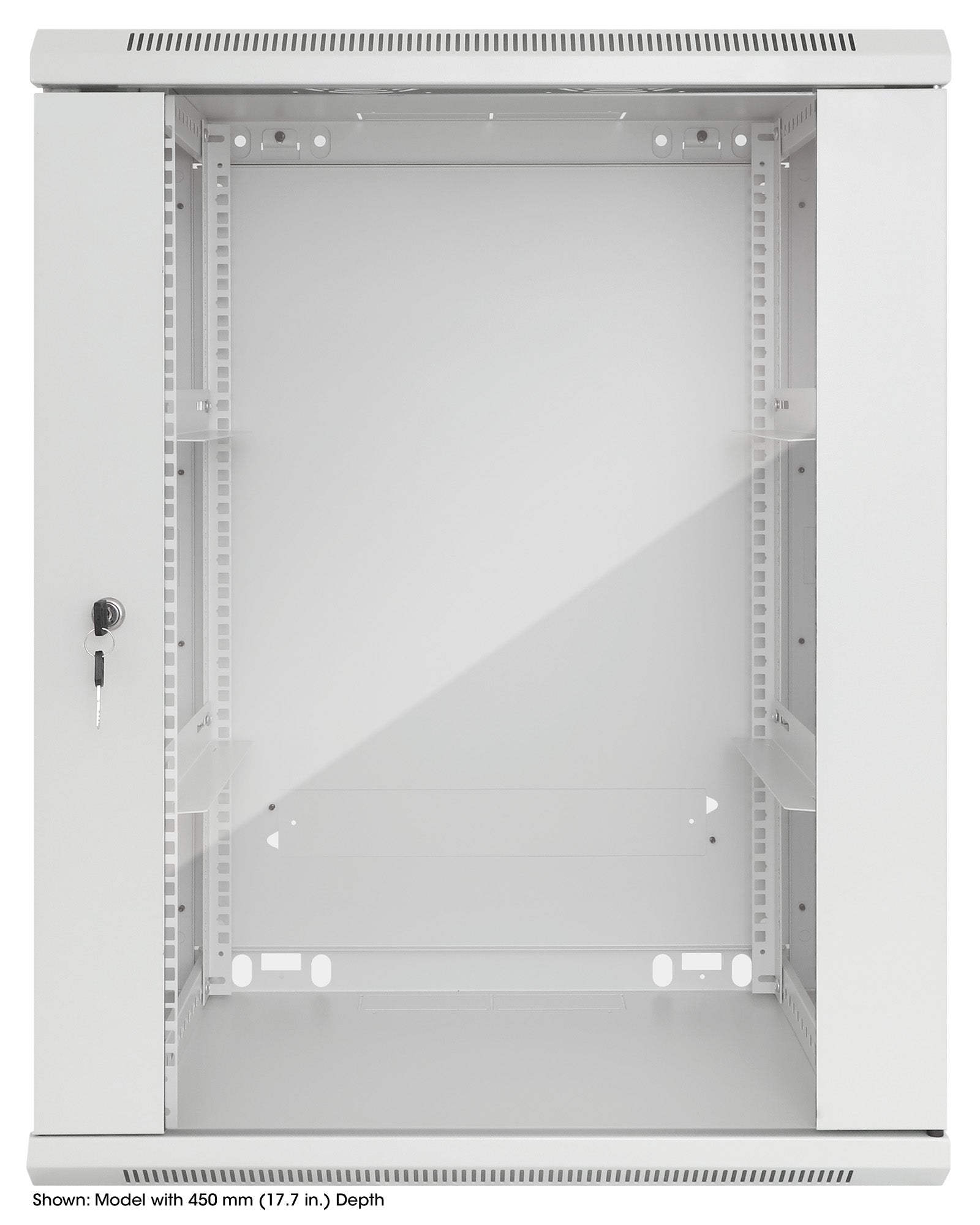 20U 19" Wall Mount Network Cabinet, 600 mm (23.6 in.) Depth, Gray Image 3