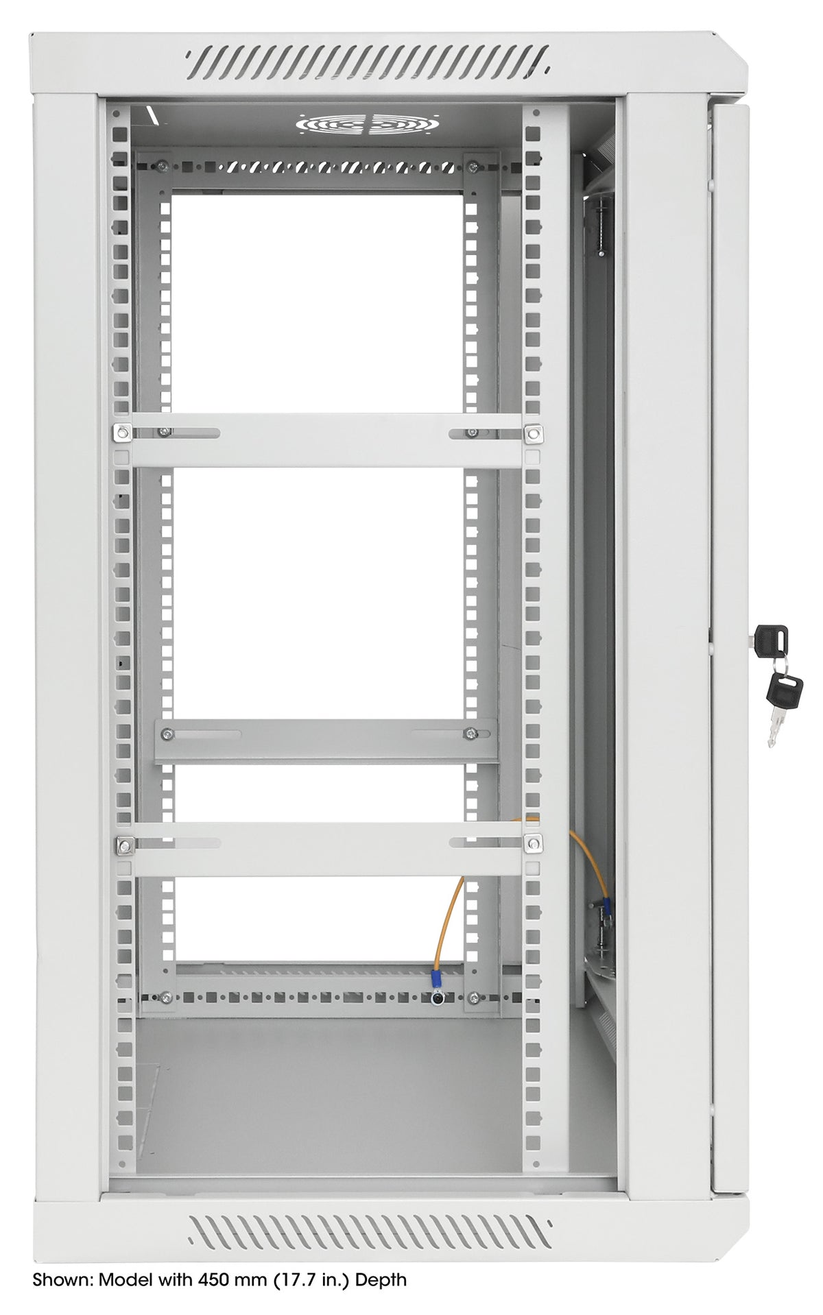 20U 19" Wall Mount Network Cabinet, 600 mm (23.6 in.) Depth, Gray Image 5