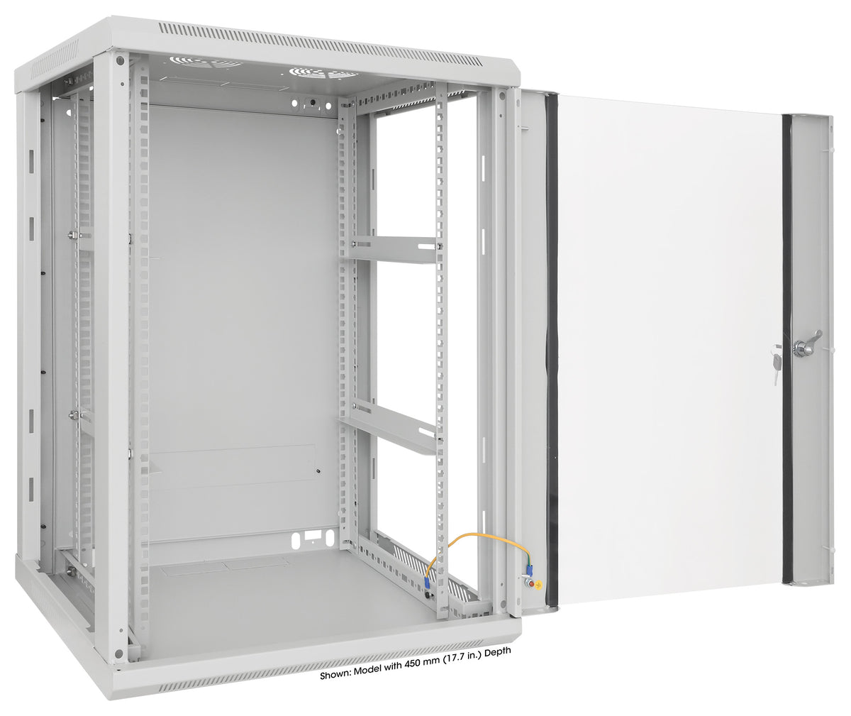 20U 19" Wall Mount Network Cabinet, 600 mm (23.6 in.) Depth, Gray Image 6