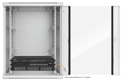 20U 19" Wall Mount Network Cabinet, 600 mm (23.6 in.) Depth, Gray Image 7