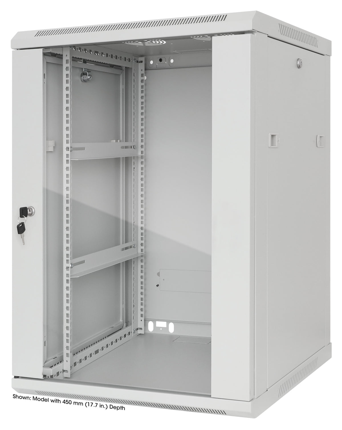 20U 19" Wall Mount Network Cabinet, 600 mm (23.6 in.) Depth, Gray Image 1