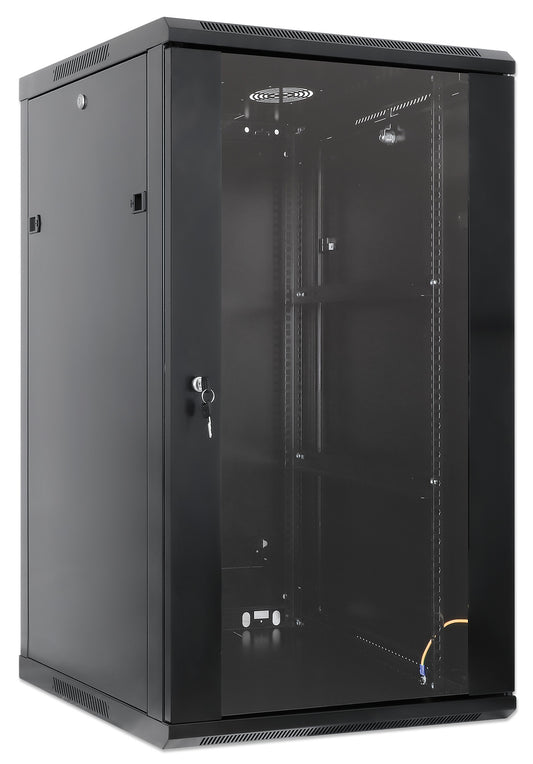 20U 19" Wall Mount Network Cabinet, 600 mm (23.6 in.) Depth, Black Image 2
