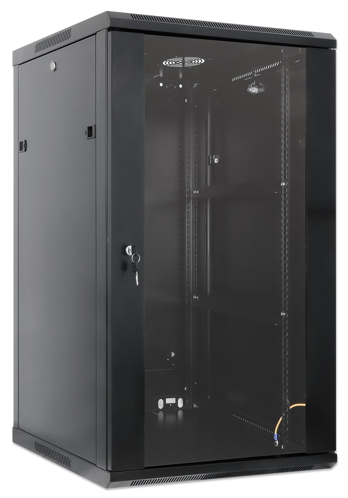 20U 19" Wall Mount Network Cabinet, 600 mm (23.6 in.) Depth, Black Image 2
