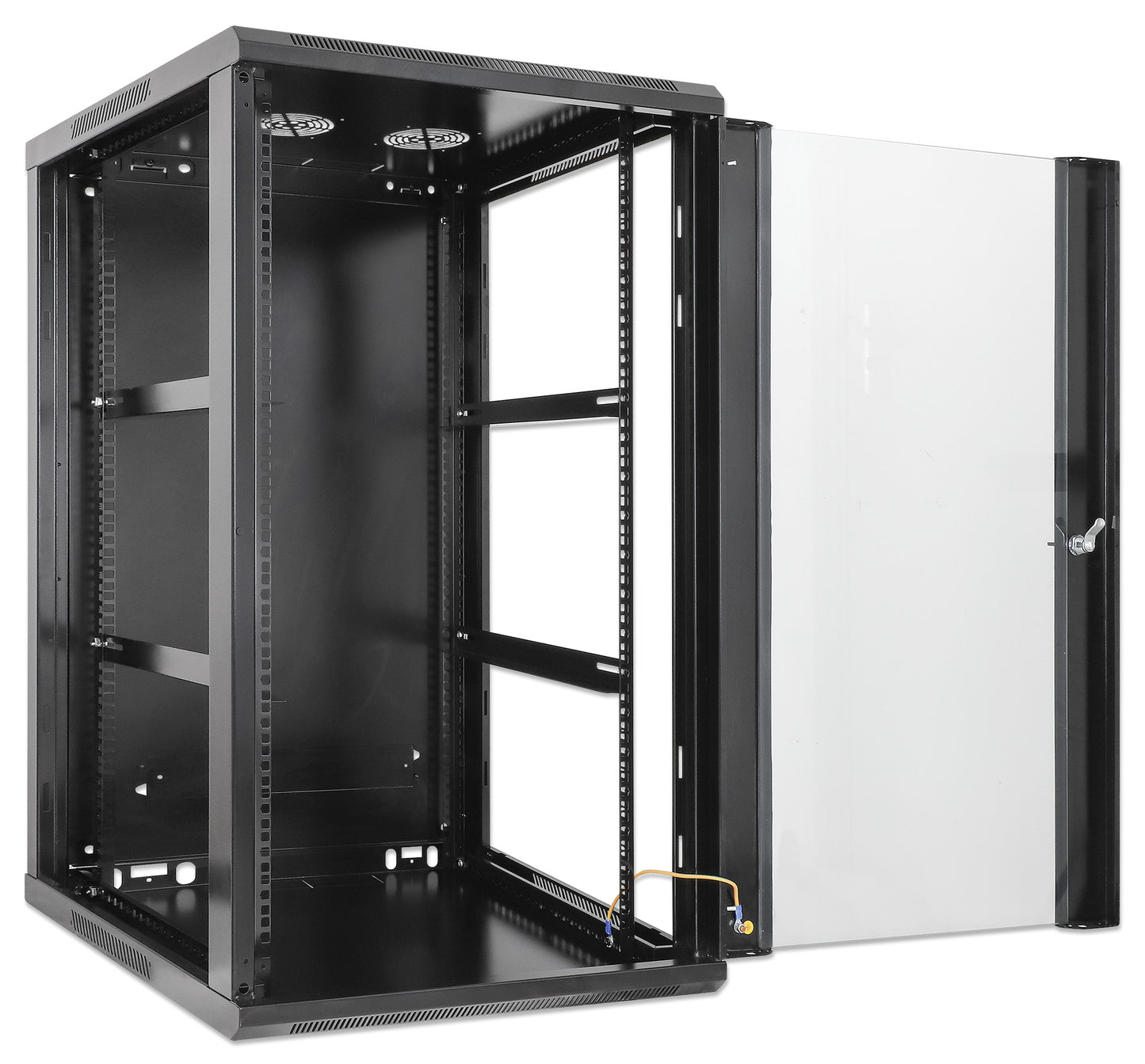 19" Wallmount Cabinet, 20U, 600 mm (23.6 in.) Depth, Black Image 6
