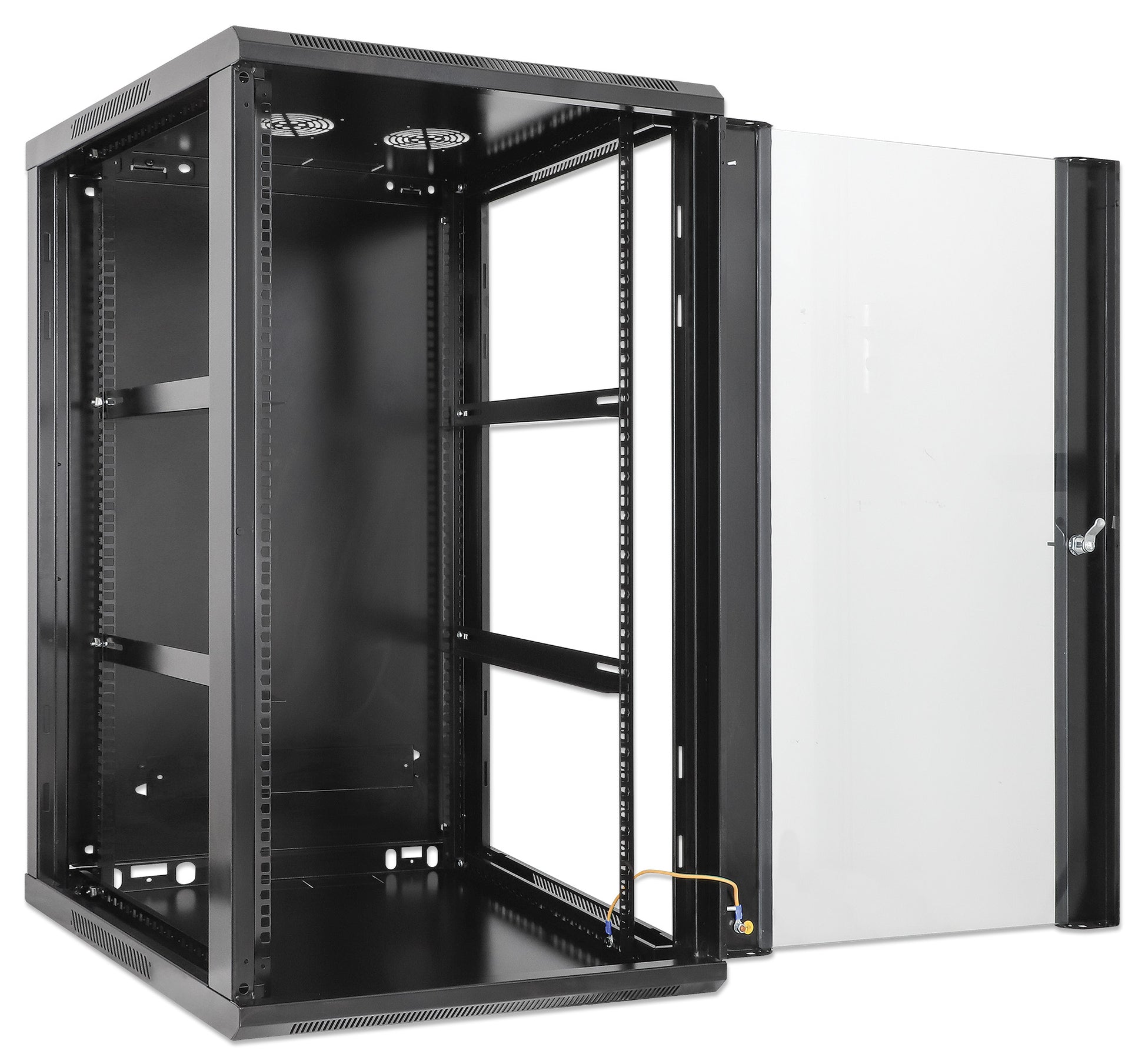 19" Wallmount Cabinet, 20U, 600 mm (23.6 in.) Depth, Black Image 6