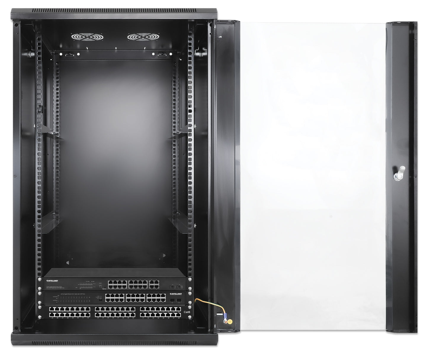 19" Wallmount Cabinet, 20U, 600 mm (23.6 in.) Depth, Black Image 7