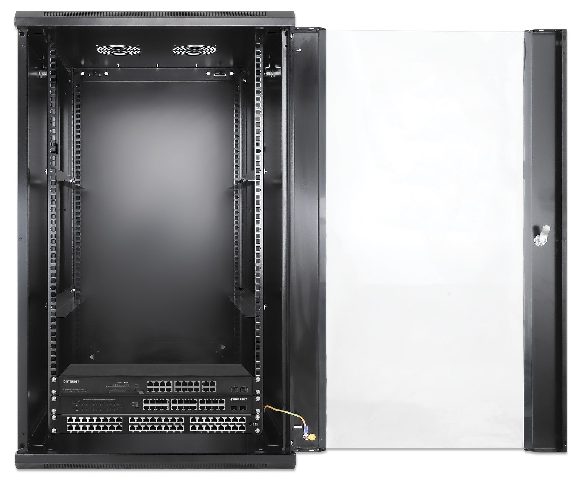 19" Wallmount Cabinet, 20U, 600 mm (23.6 in.) Depth, Black Image 7