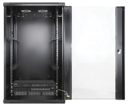 19" Wallmount Cabinet, 20U, 600 mm (23.6 in.) Depth, Black Image 7