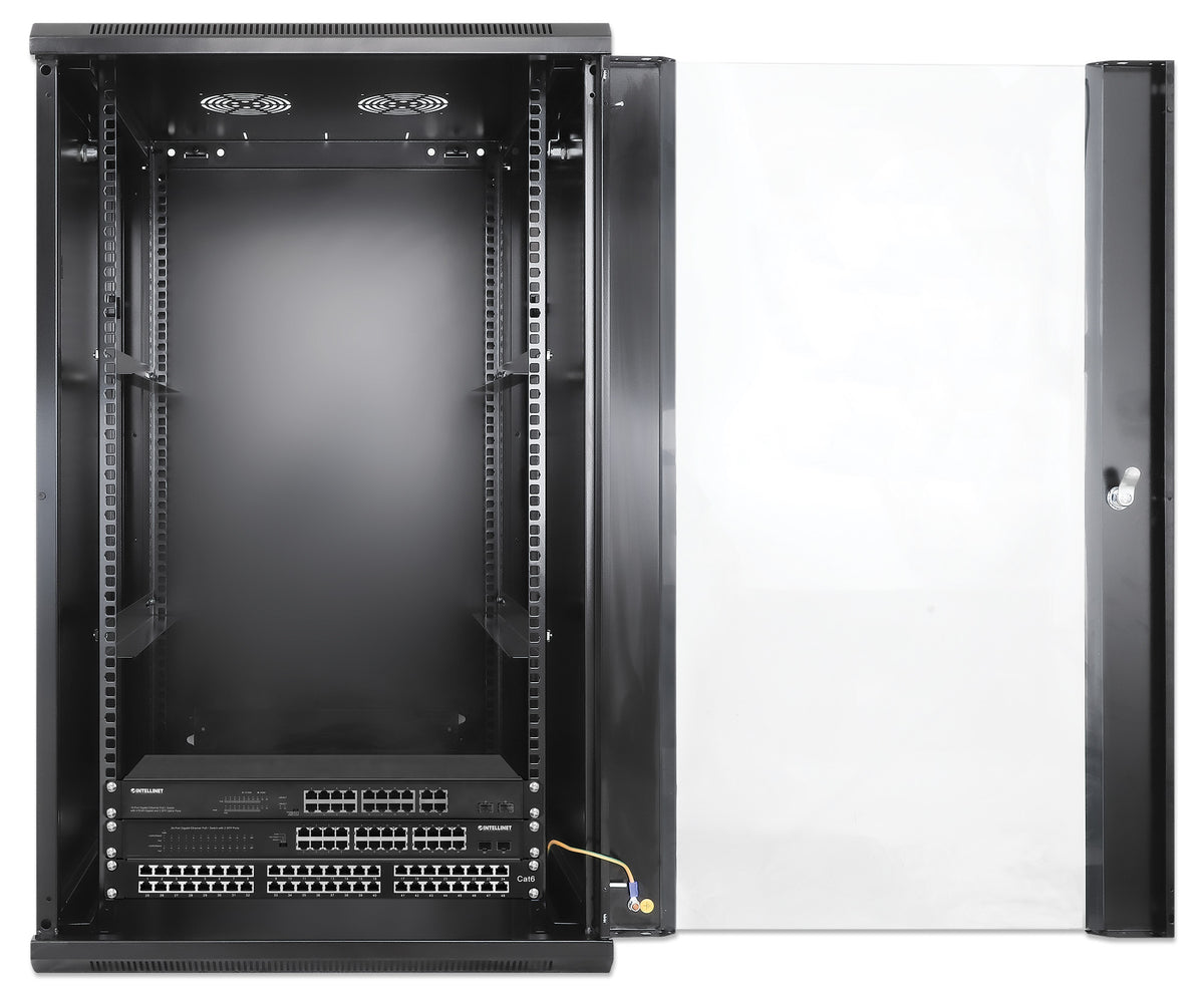 20U 19" Wall Mount Network Cabinet, 600 mm (23.6 in.) Depth, Black Image 7