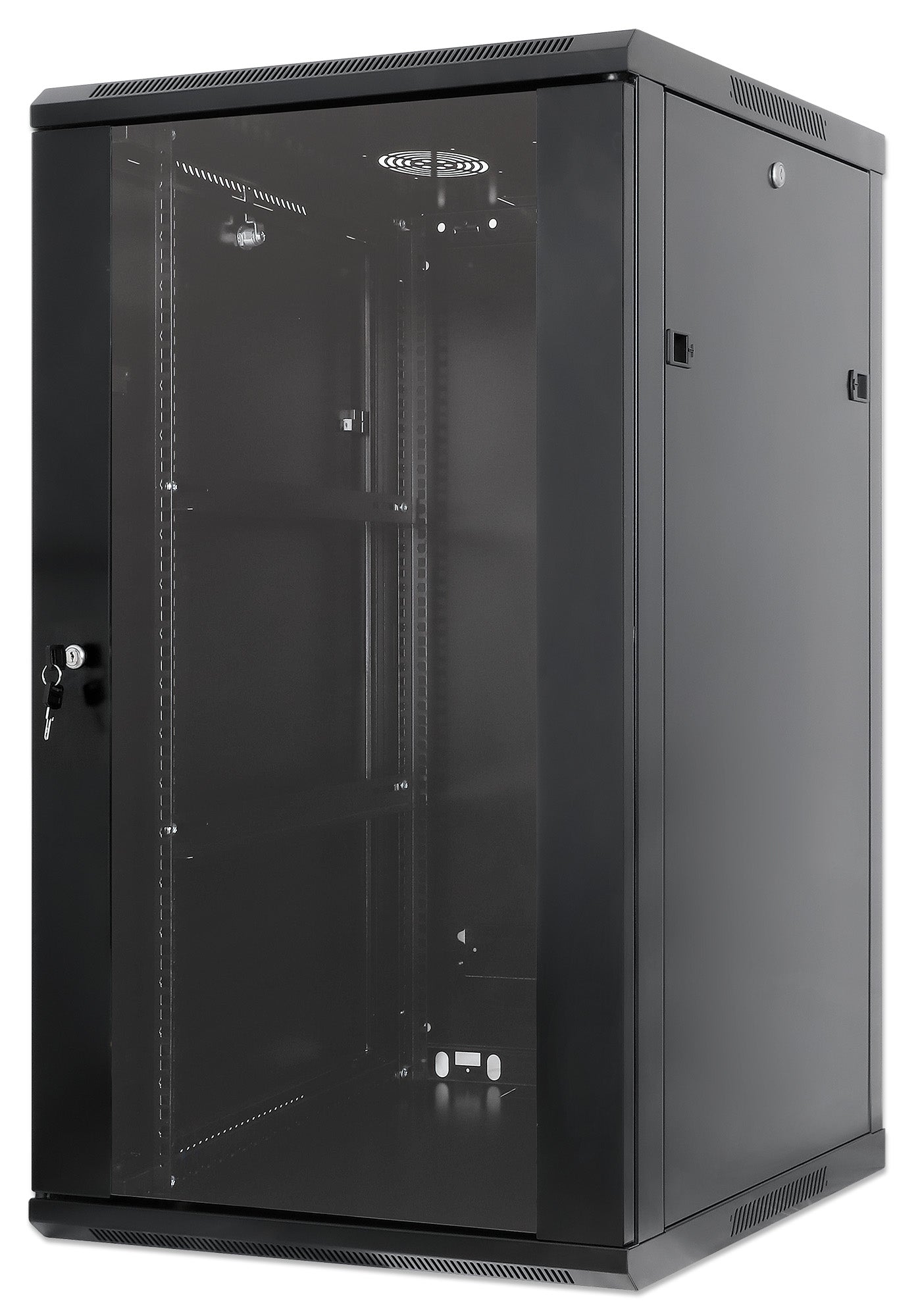 20U 19" Wall Mount Network Cabinet, 600 mm (23.6 in.) Depth, Black Image 1