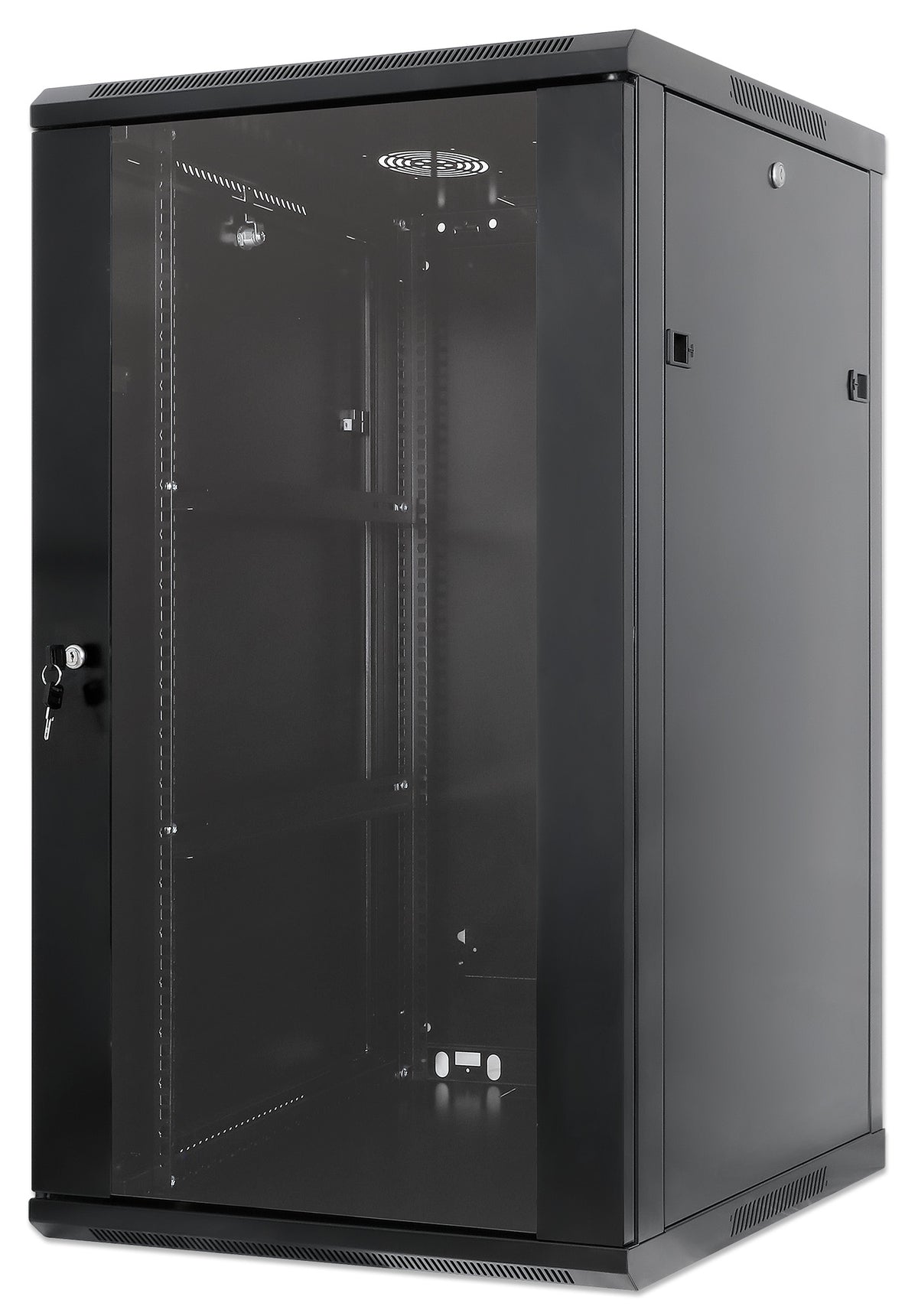 20U 19" Wall Mount Network Cabinet, 600 mm (23.6 in.) Depth, Black Image 1