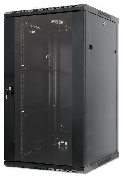 20U 19" Wall Mount Network Cabinet, 600 mm (23.6 in.) Depth, Black Image 1