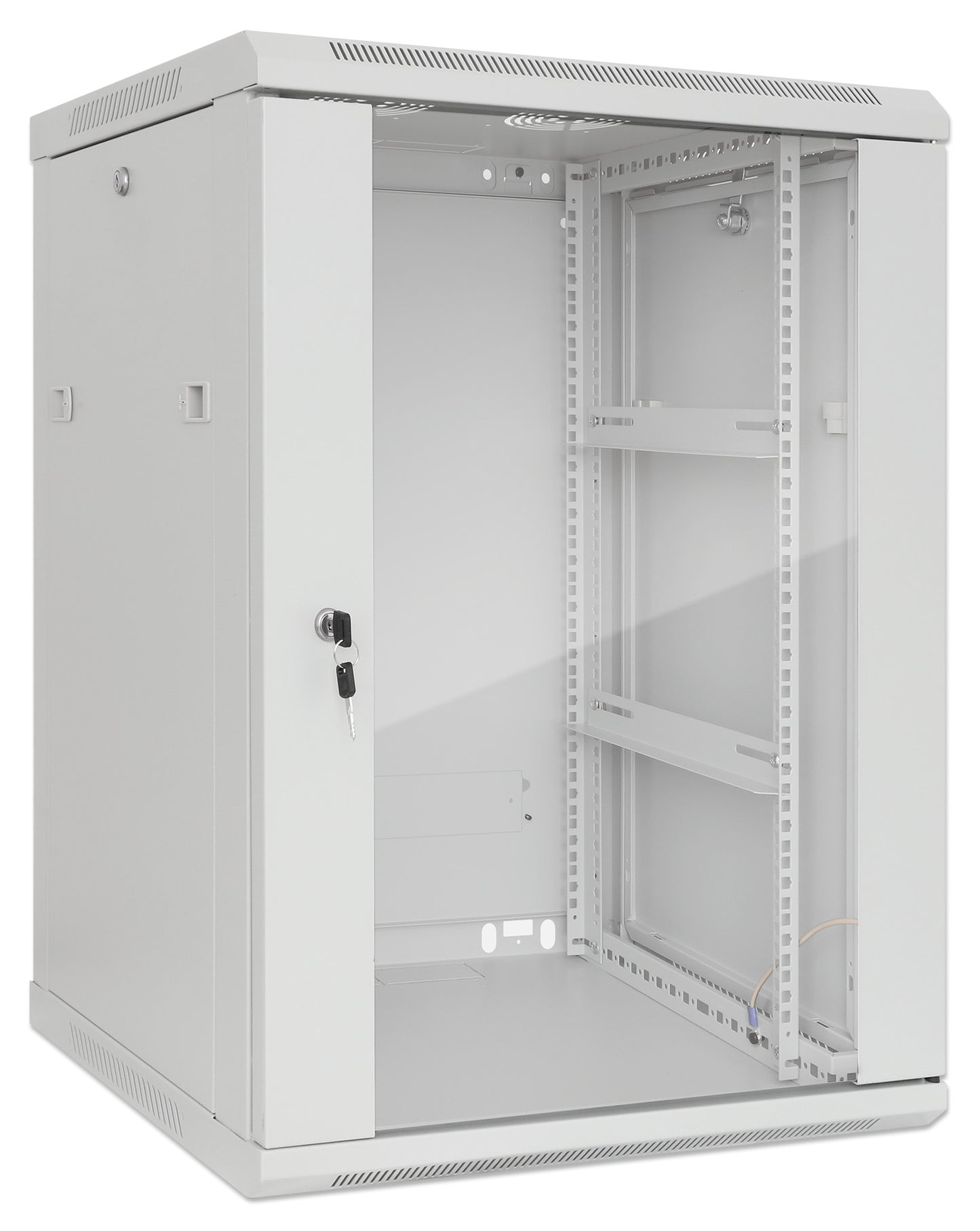 19" Wallmount Cabinet, 20U, 450 mm (17.7 in.) Depth, Gray Image 2