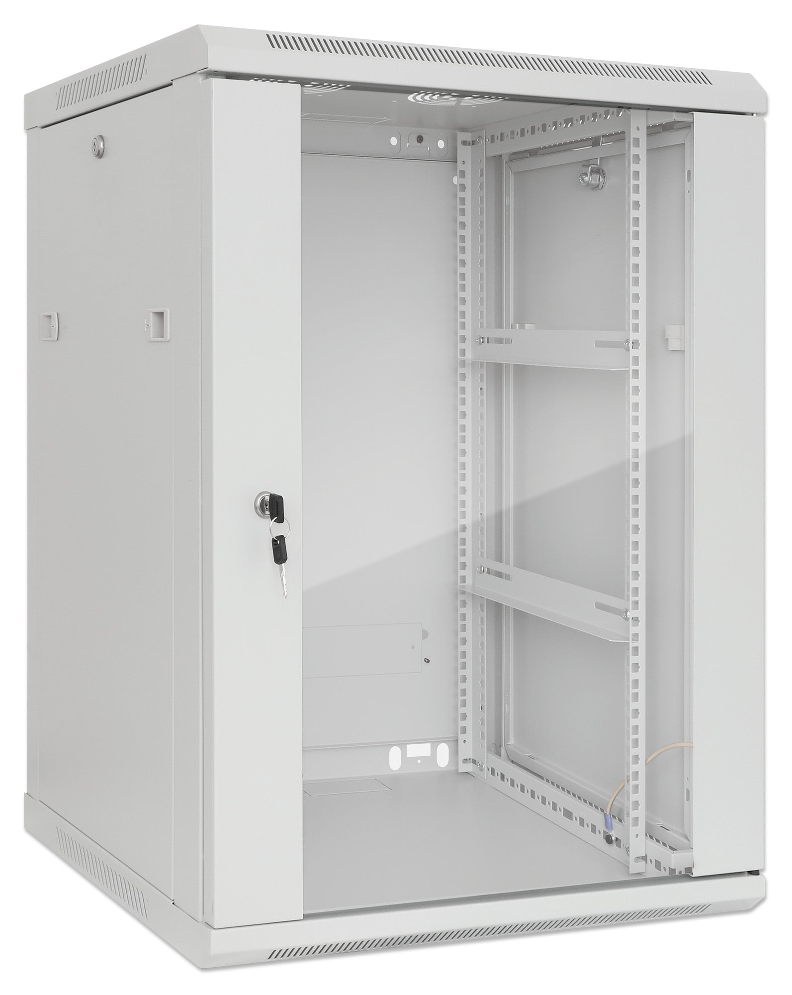 19" Wallmount Cabinet, 20U, 450 mm (17.7 in.) Depth, Gray Image 2