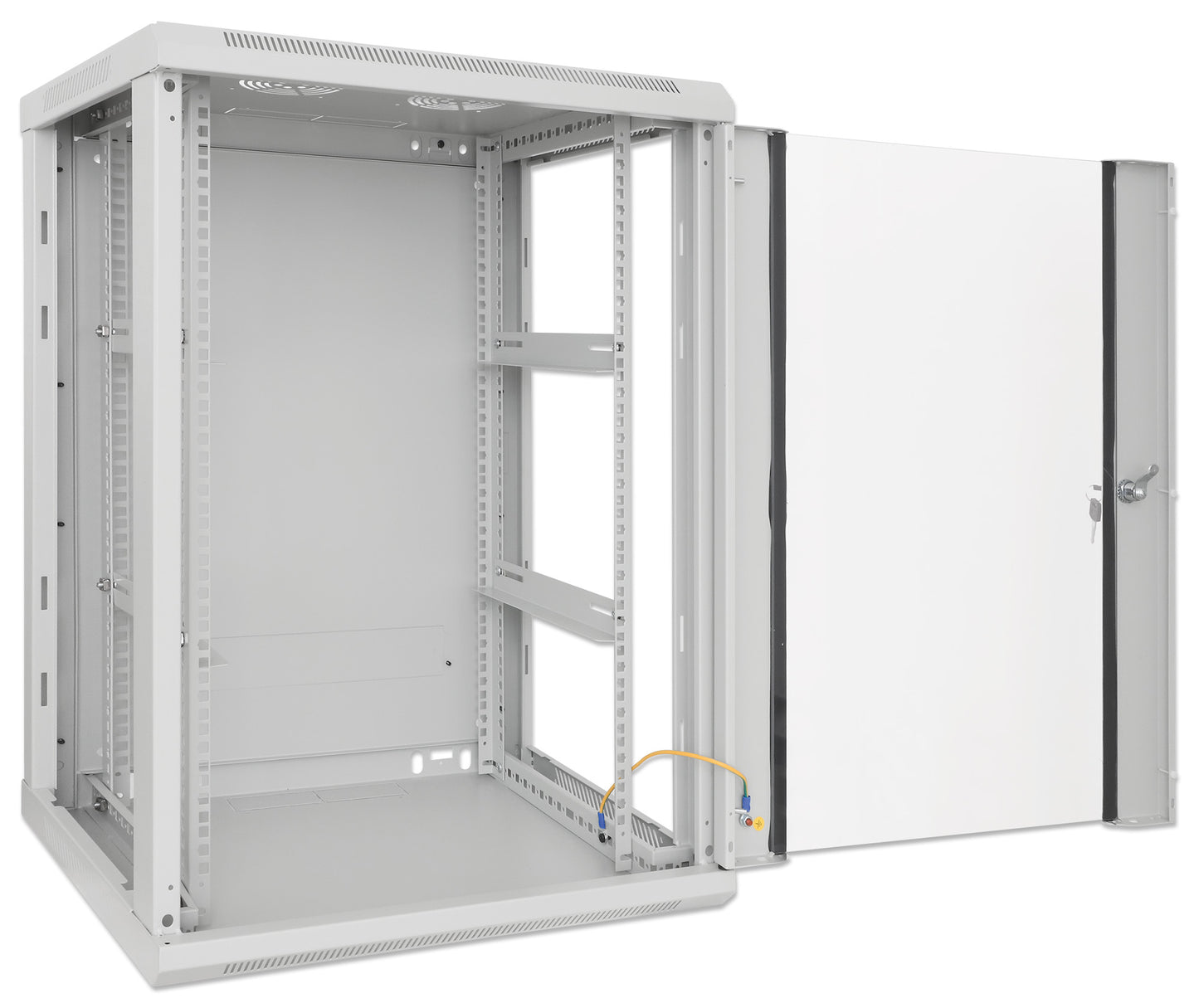 19" Wallmount Cabinet, 20U, 450 mm (17.7 in.) Depth, Gray Image 6