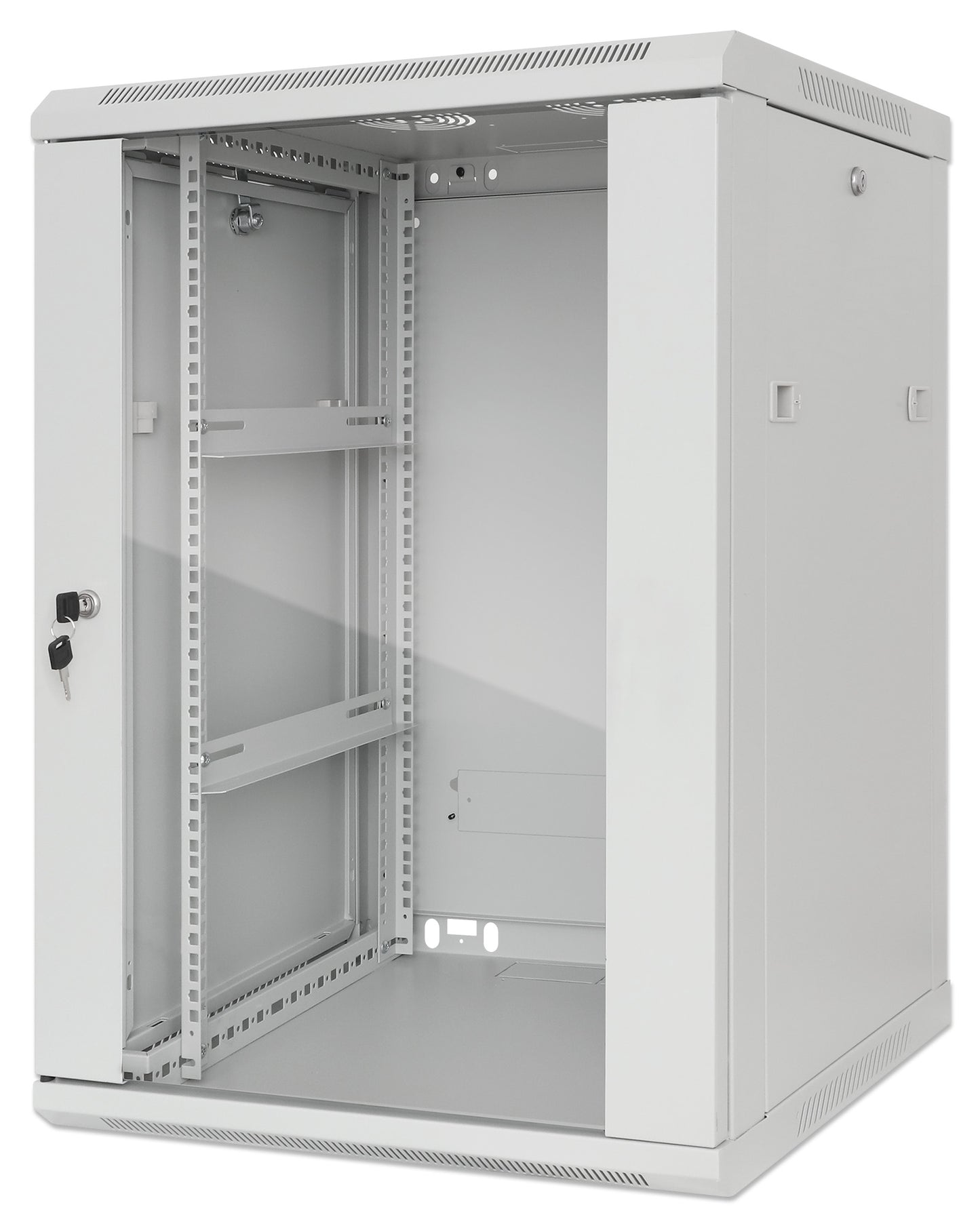 19" Wallmount Cabinet, 20U, 450 mm (17.7 in.) Depth, Gray Image 1