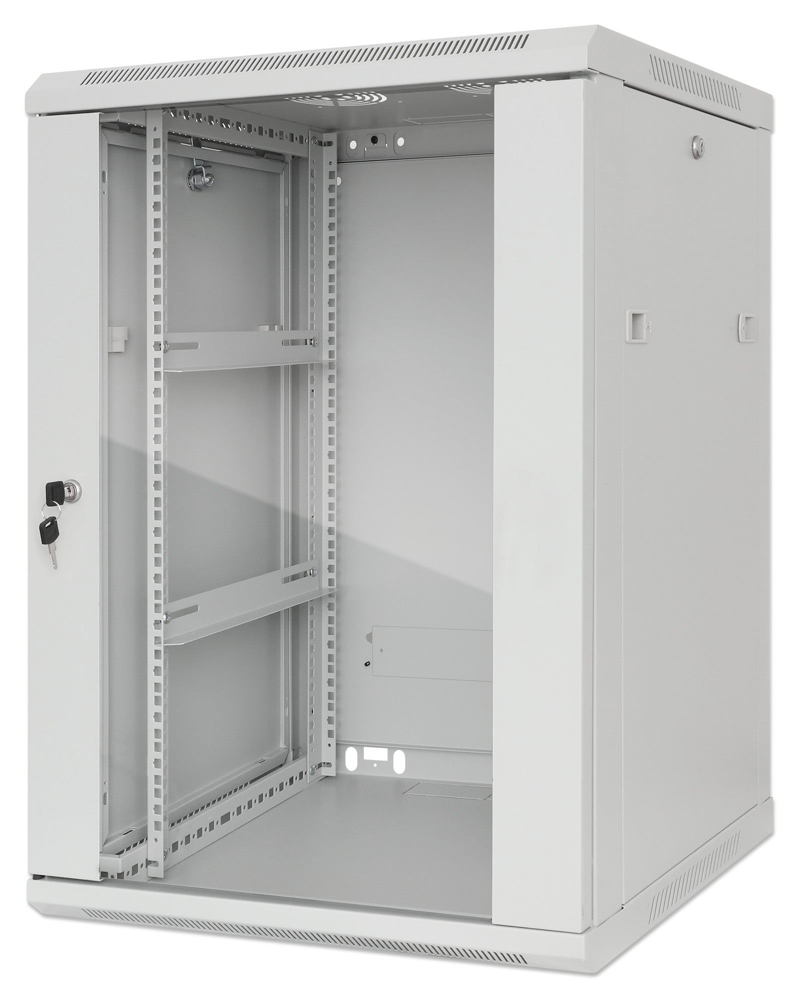 19" Wallmount Cabinet, 20U, 450 mm (17.7 in.) Depth, Gray Image 1