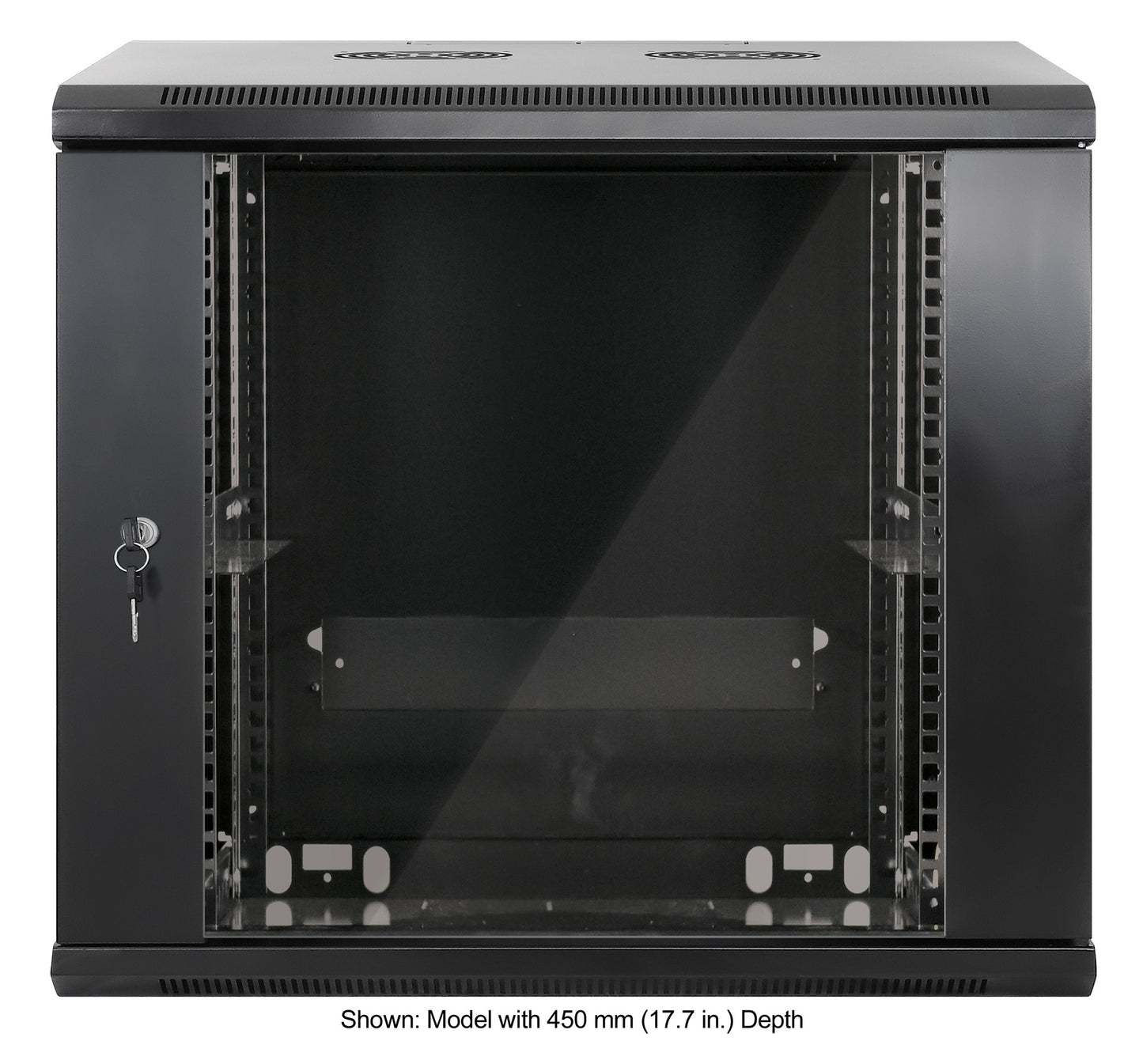 19" Wallmount Cabinet, 9U, 600 mm (23.6 in.) Depth, Black Image 3