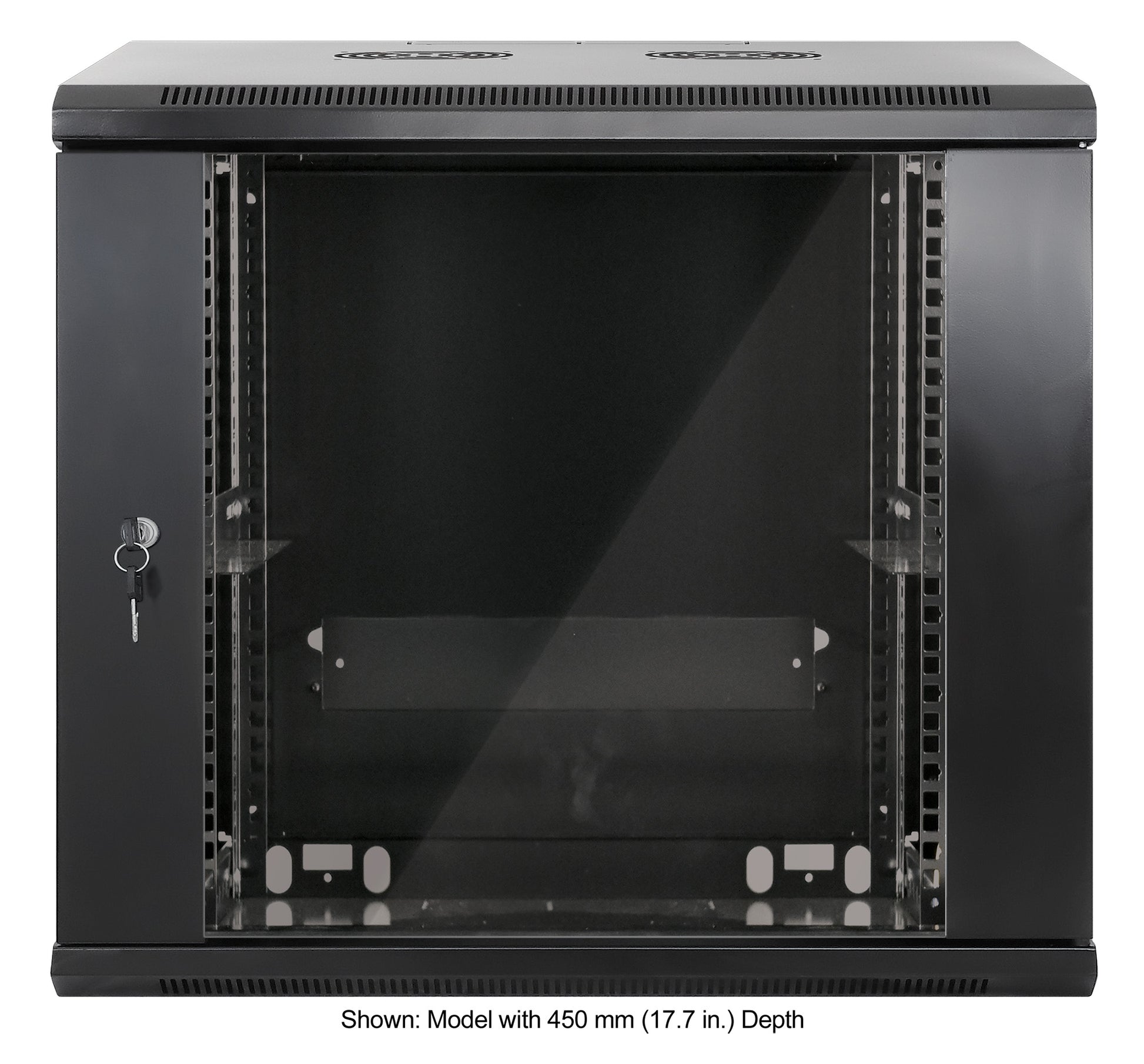 19" Wallmount Cabinet, 9U, 600 mm (23.6 in.) Depth, Black Image 3