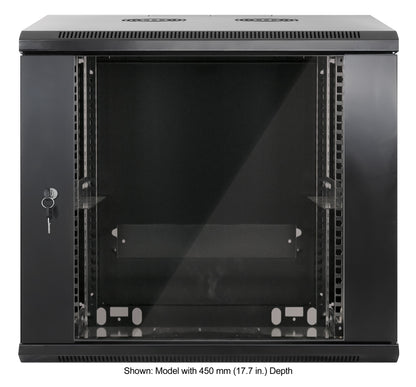 19" Wallmount Cabinet, 9U, 600 mm (23.6 in.) Depth, Black Image 3