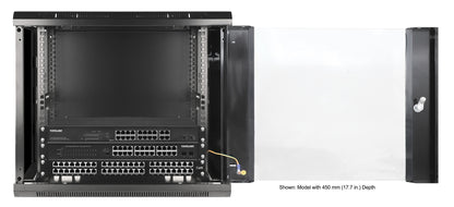 19" Wallmount Cabinet, 9U, 600 mm (23.6 in.) Depth, Black Image 7