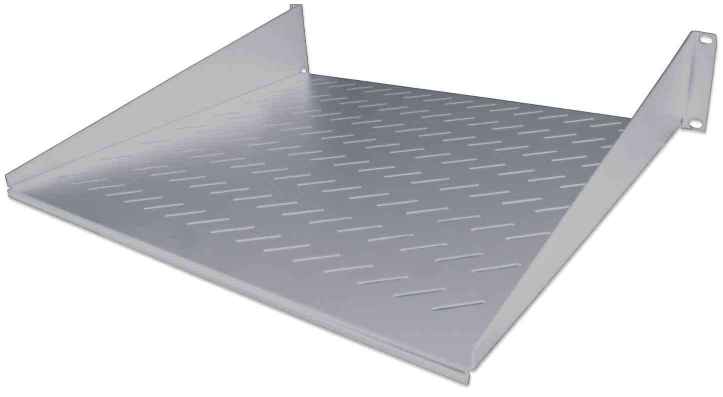 19" Cantilever Shelf, 2U, 400 mm (15.8 in.) Depth, Gray Image 1