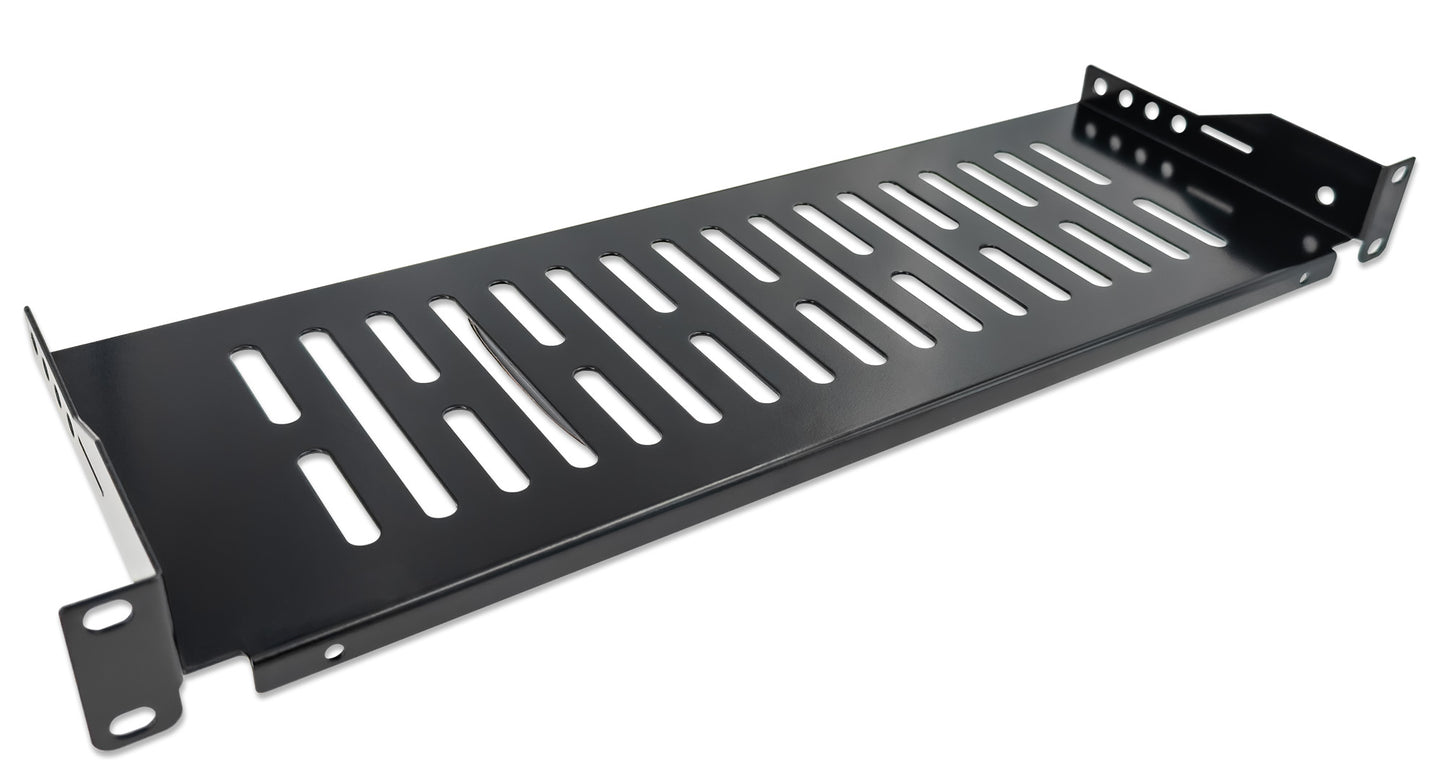 19" Cantilever Shelf, 1U, 150 mm (9.8 in.) Depth, Black Image 2