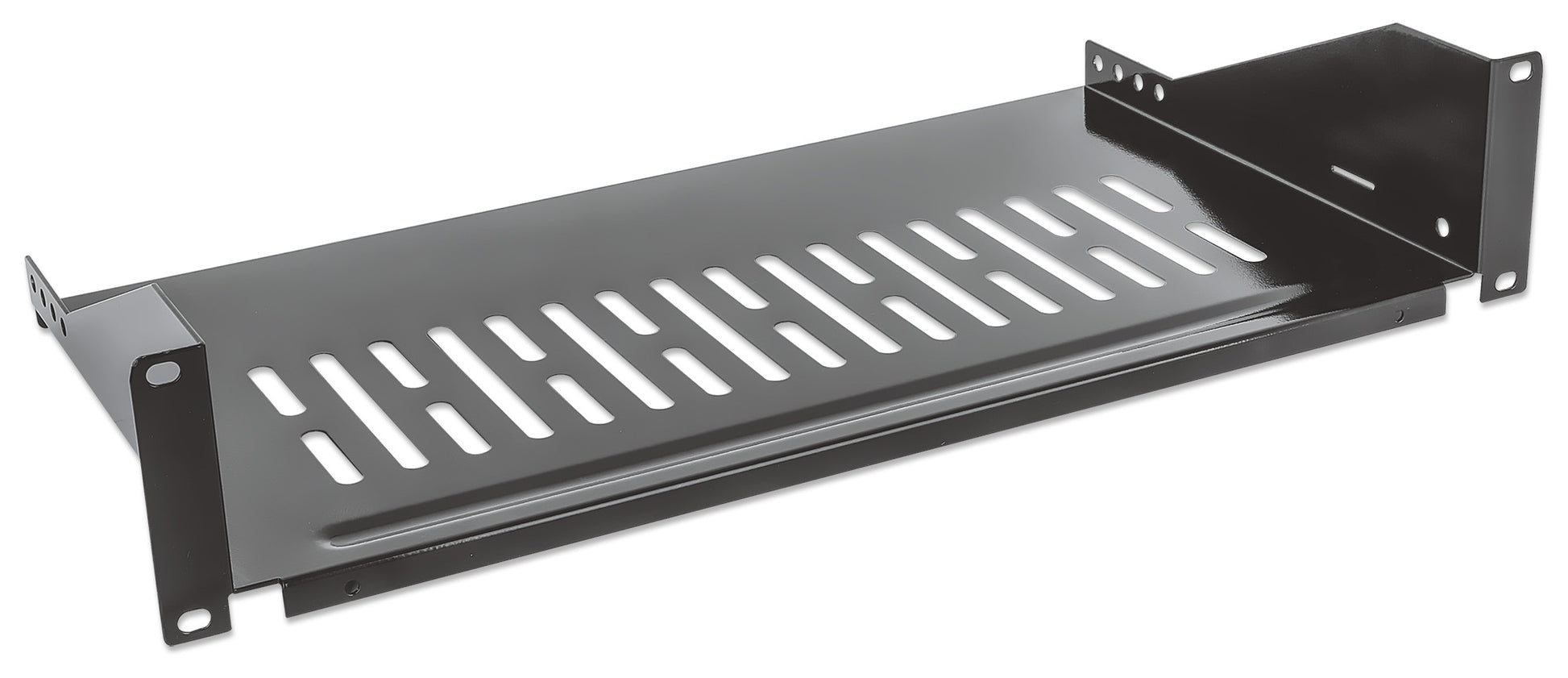 19" Cantilever Shelf, 2U, 250 mm (9.8 in.) Depth, Black Image 2