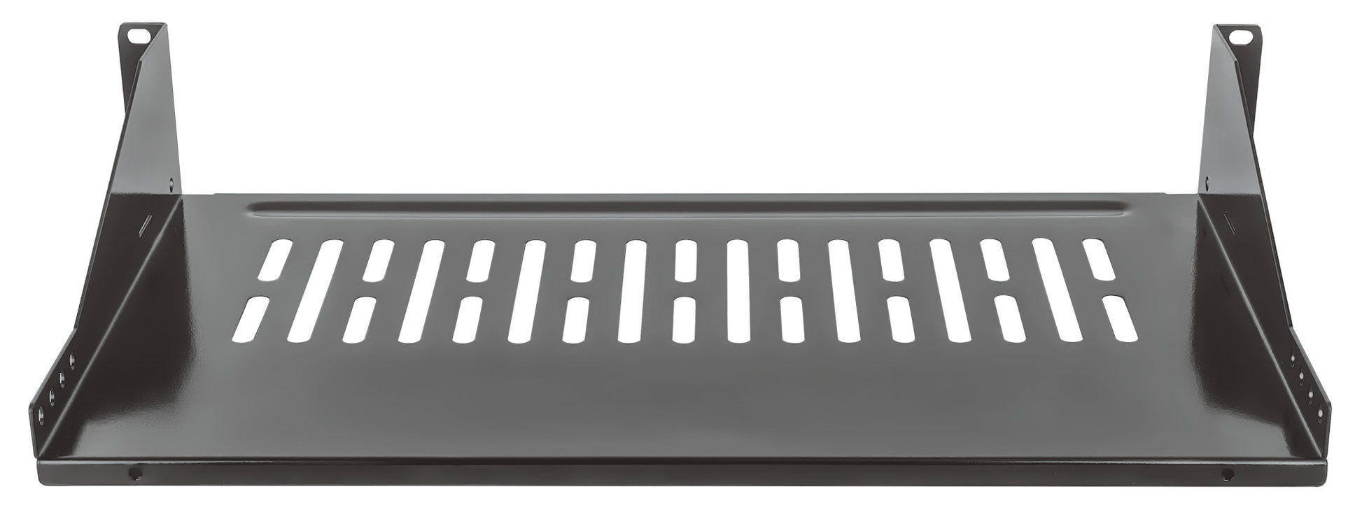 19" Cantilever Shelf, 2U, 250 mm (9.8 in.) Depth, Black Image 4
