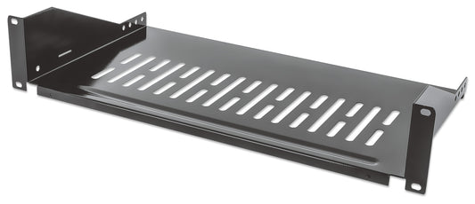 19" Cantilever Shelf, 2U, 250 mm (9.8 in.) Depth, Black Image 1
