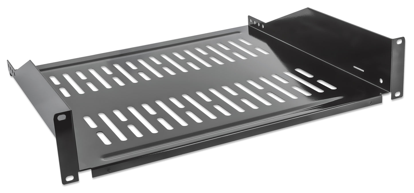 19" Cantilever Shelf, 2U, 400 mm (15.8 in.) Depth, Black Image 2
