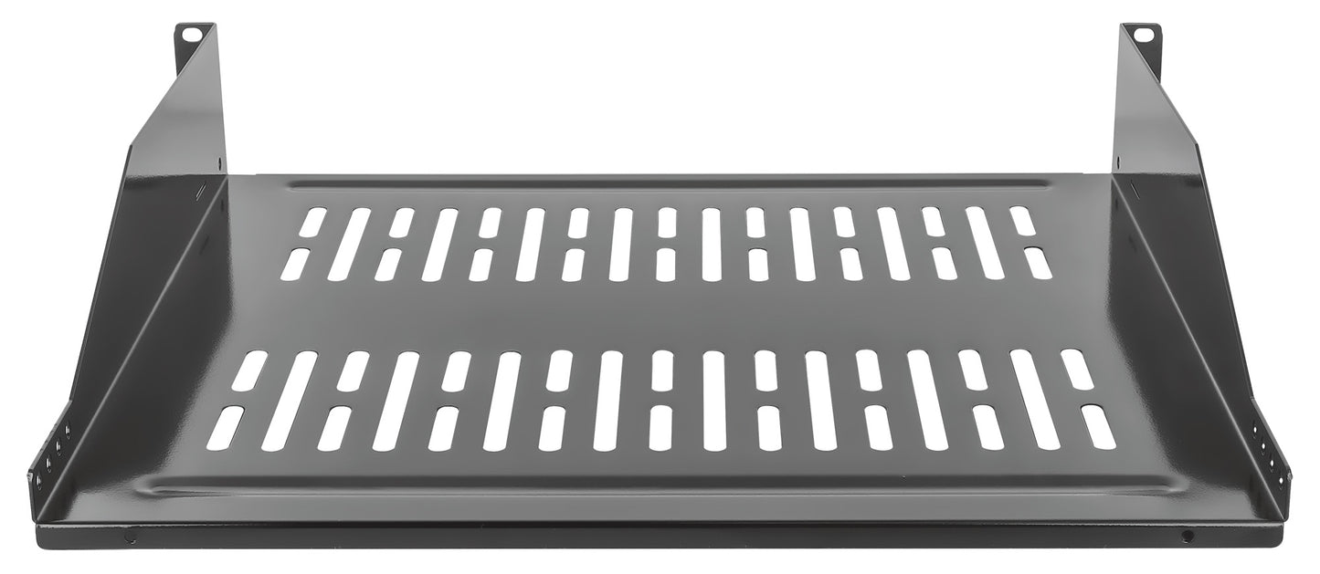 19" Cantilever Shelf, 2U, 400 mm (15.8 in.) Depth, Black Image 4