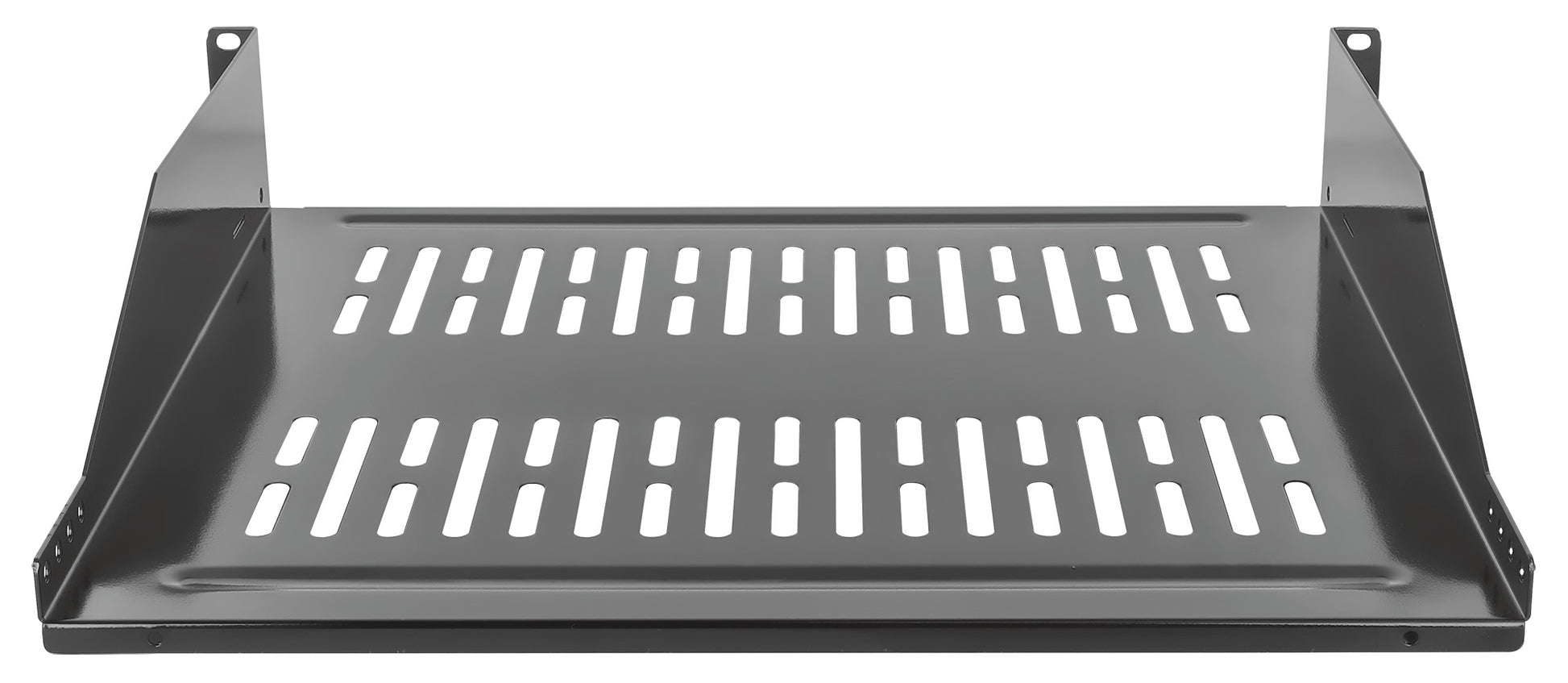 19" Cantilever Shelf, 2U, 400 mm (15.8 in.) Depth, Black Image 4
