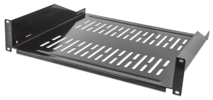 19" Cantilever Shelf, 2U, 400 mm (15.8 in.) Depth, Black Image 1