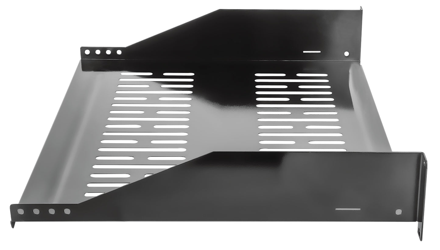 19" Cantilever Shelf, 2U, 400 mm (15.8 in.) Depth, Black Image 5