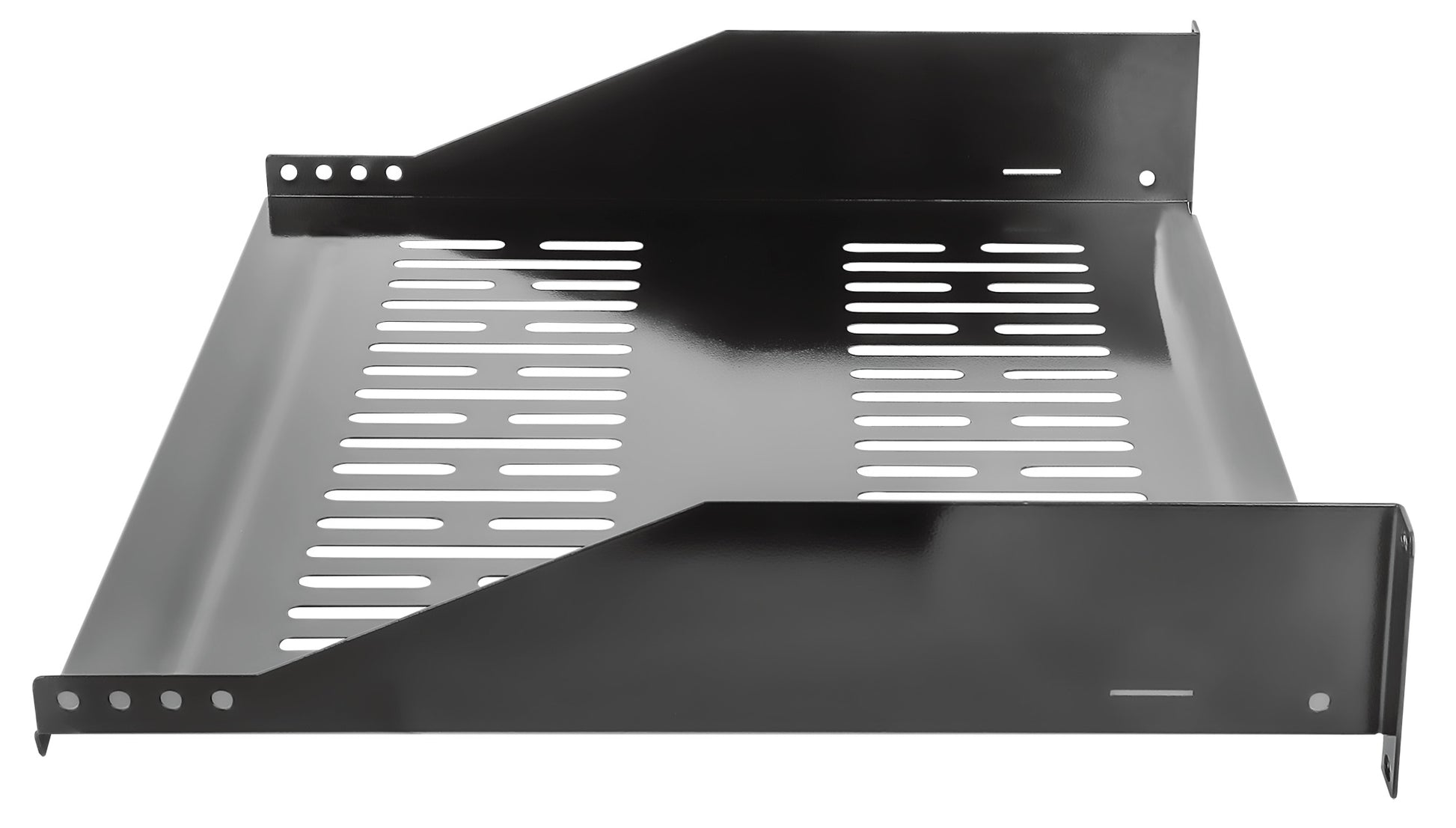 19" Cantilever Shelf, 2U, 400 mm (15.8 in.) Depth, Black Image 5