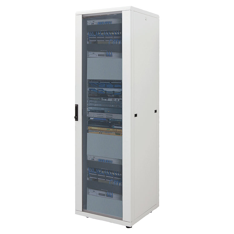 19" Network Cabinet, 42U, 800 (D) x 800 (W) x 2033 (H) mm, Gray Image 1